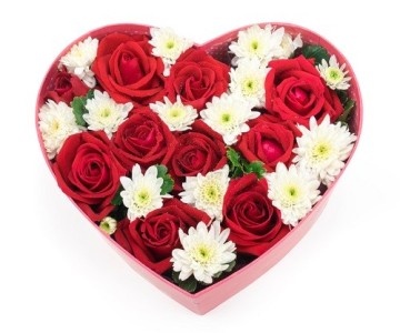Heart Shaped Flower Box For Valentine's Day