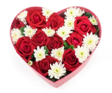 Heart Shaped Flower Box For Valentine's Day