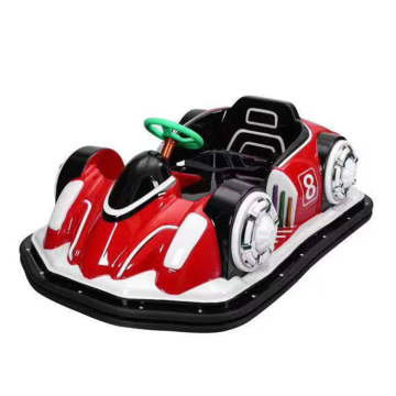 Vintage Bumper Car and Electric Ride-On Toys for Kids in Supermarket