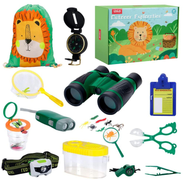 27pcs Kids Outdoor Explorer Set: Nature Exploration Kit with Mini Binoculars and Toys for Children's Games