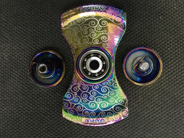 2017 Hot Sale New Toys for Kids CE Certificate Anti Stress Rainbow Metal Fidget Spinner