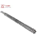 Conical WPC Pipe Extruder Bimetallic Barrel Alloy Screw