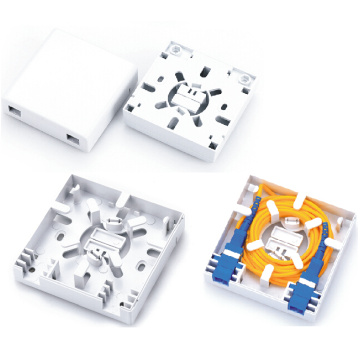 Faceplate 2 Ports Fiber FTTH Access Terminal Box
