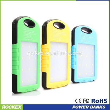 Good Solar charger 5000mah with led light