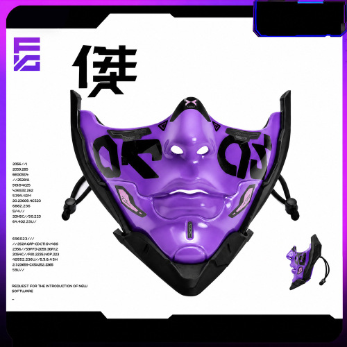 ماسک کاز پلی نیم صورت Cyberpunk