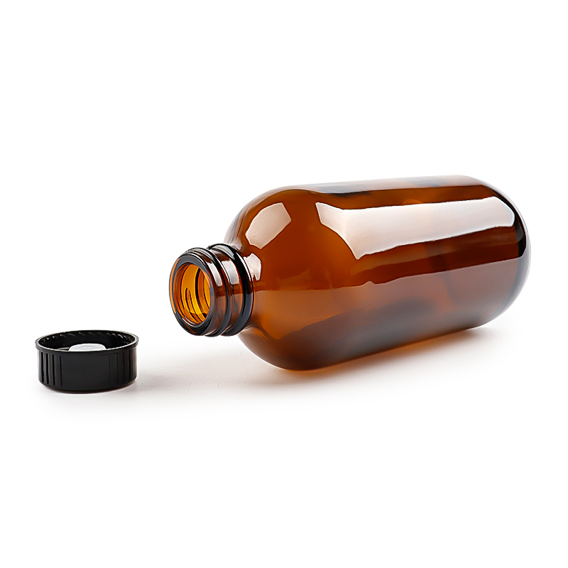 120ml Amber Boston Bottle