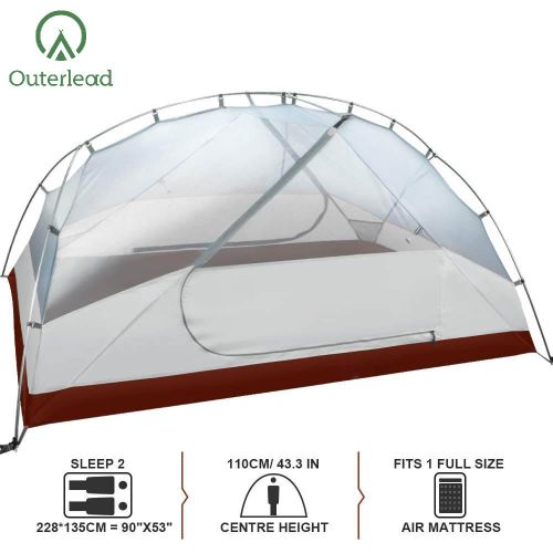 ultralight backpacking tent Outerlead 2 Person Easy Setup Anti-UV Backpacking Tents Factory