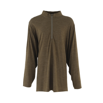 زائد الحجم ميرينو الصوف 1/4 zip العنق 3/4 كم لينة فضفاضة طويلة الطول تي شيرت