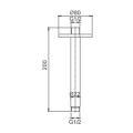 Ceiling Mount Shower Arm Round