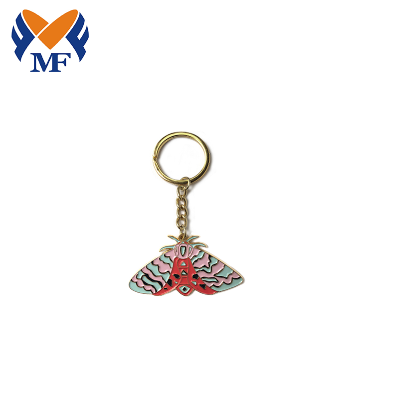 Metal Moth Keychain