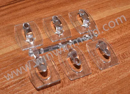 6 Cavity PMMA Transparent Clear Plastic Component Injection Mold