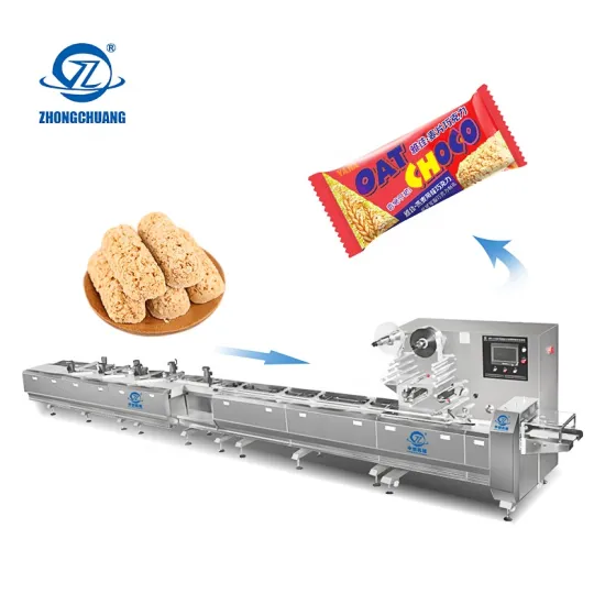 High Speed Automatic Food Packaging Machines for Snack Bars and Candies