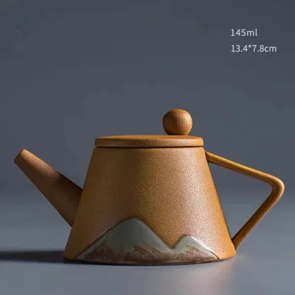 Japanese-Style Round White Ceramic Teapot for Kung Fu Tea