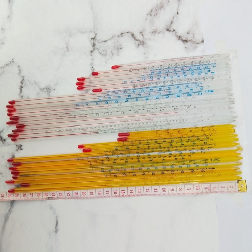 Red Liquid Glass water Mercury Thermometers temperature