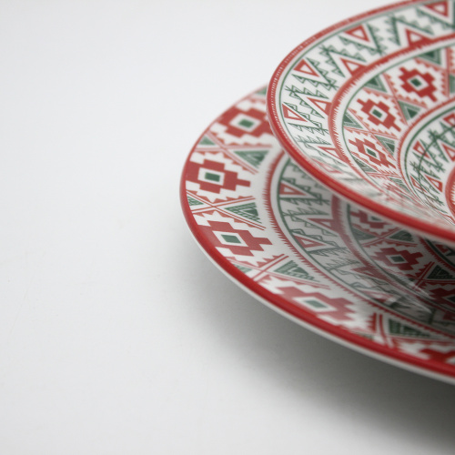 Печать на декалах с круглой керамической посудой керамической посудой