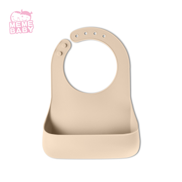 การออกแบบใหม่ bpa ฟรีอาหารซิลิโคนเด็ก bib กันน้ำ silicone bibs ขายส่งสำหรับเด็กวัยหัดเดิน