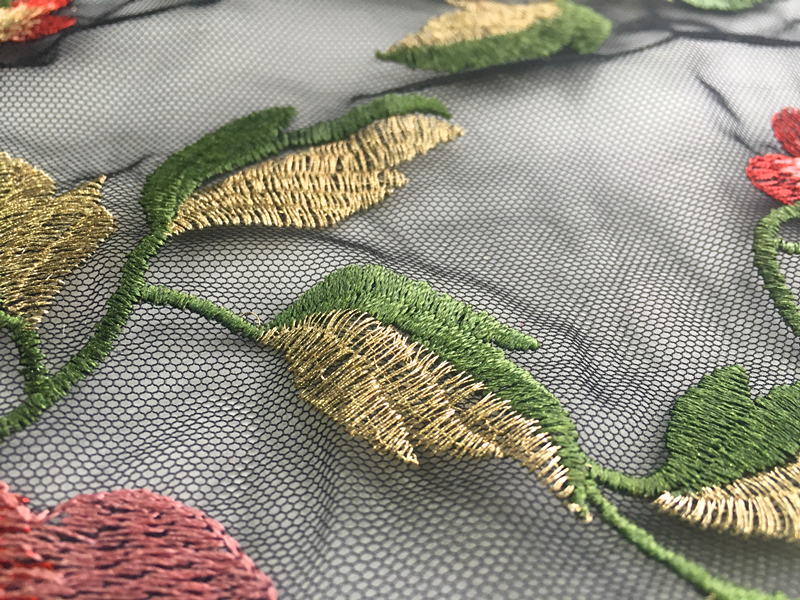  Rose Embroidery Fabric