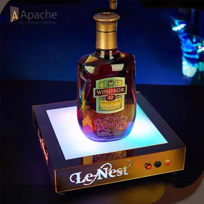 Custom Logo Acrylic Glowing Wine Display Rack