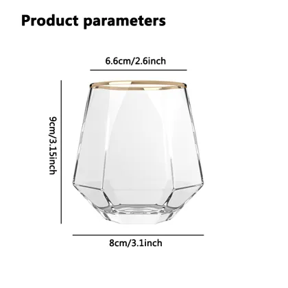 Wholesale Stemless Plastic Whiskey Glasses -Disposable, Shatterproof, Gold Border
