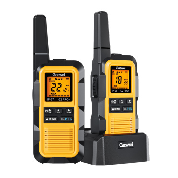 Long Range Rechargeable Waterproof Walkie Talkies with Li-ion Battery - 2 Pack