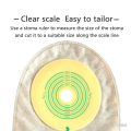 Sacca di colostomia aderente a adesivi in ​​metallo