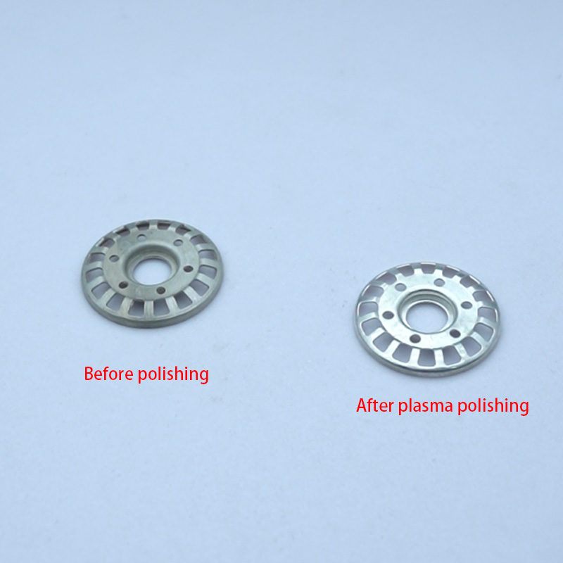 Plasma polishing of aluminum parts
