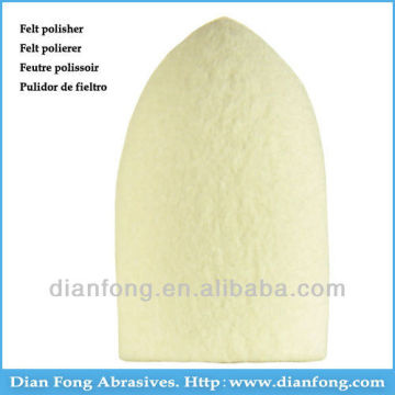 2P Unmounted Bullet Shaped High Density Dental Laboratory Polishing White Felt Cones