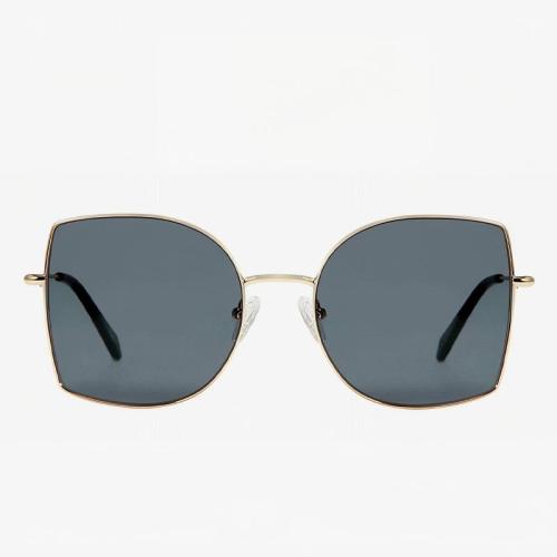 Mellume Oversized Square Butterfly Metal Polorized Sunglasses