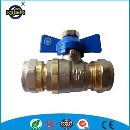 RS-500213 brass pex al pex ball valve double end swagelok valve