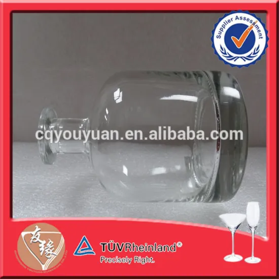Round Unique Crystal Glass Bottle for Xo Wine 500ML Flint Glass Liquor Bottle Clear