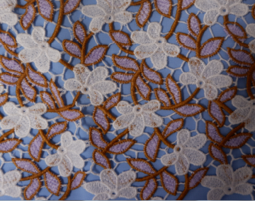 300d Milk  Round Silk Lace Fabrics