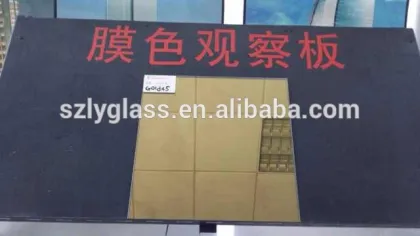 Golden reflective glass