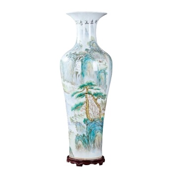 Jingdezhen Blue and White Porcelain Mountain Landscape for Hotel Decoration