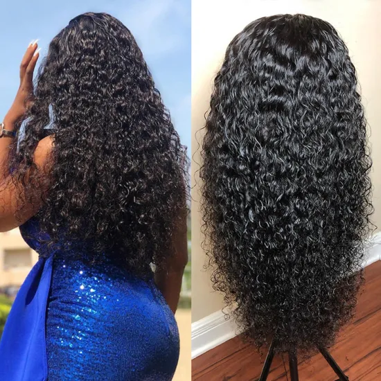 Virgin Remy Brazilian Wigs Transparent Hd Lace Wig 4X4 5X5 Lace Closure Water Wave Human Hair Wig
