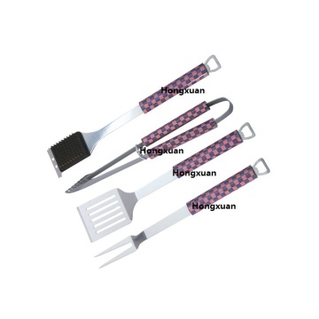 BBQ Tools Set in Plastic Case Spatula Basting Brush Cleaning Brush Knife Skewer Corn Holder BBQ-04B-20 BBQ Tools