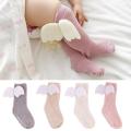 0-4Y Cotton Baby Girls Cute Knee High Socks 3D Angel Kids Toddler Candy Color Soft Sock Children Leg Warmers Calcetines
