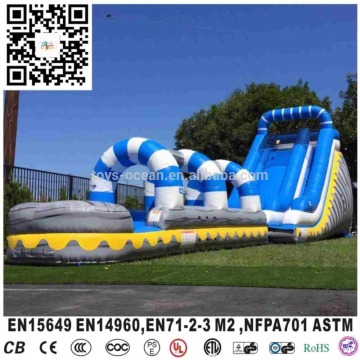 Blue pool inflatable waterslide modest pool inflatable ultra light water slide