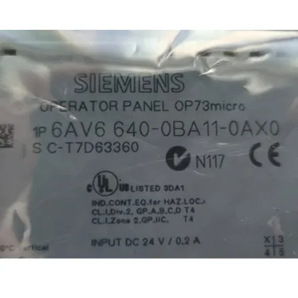 Siemens SIMATIC Operator Panel 6AV6640-0BA11-0AX0: S7-200 LCD Display for Industrial Control Systems