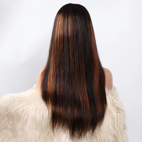 Brazilian virgin cuticle aligned hair vendors per Plucked ombre Highlight 150% Transparent HD Lace closure 4x4 human hair Wigs