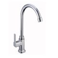 Modern cold water single handle long chrome plated kitchen sink faucet