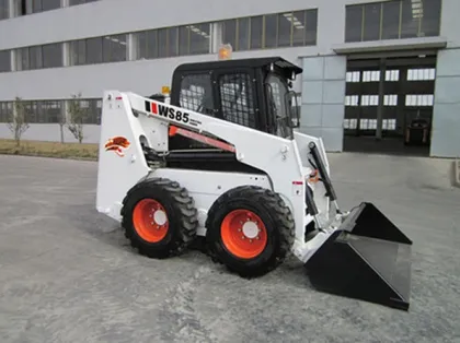 Powerful avant mini backhoe loader
