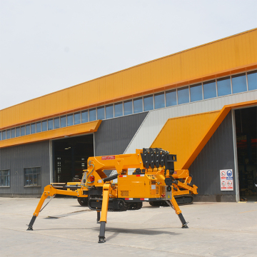 2-Ton Remote Control Spider Crane with Hydraulic Telescopic Arm for Elevator Access