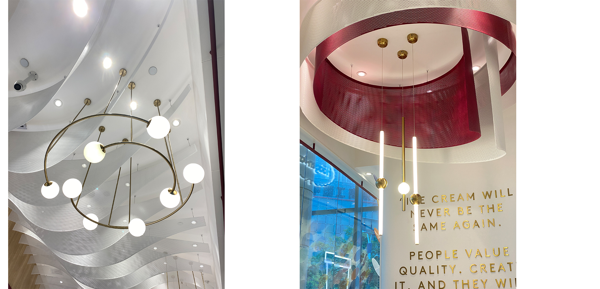 The application of modern decorative pendant lamp in shops