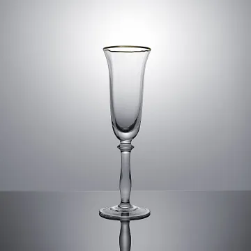 Gold Rimmed Red Wine Glass Tabletop Drinkware