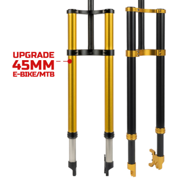 26 Inch Spring Quick Release Dual-Crown Electric Fat Bike Suspension Fork 135x9mm