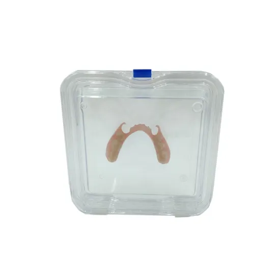 13x13x5cm Elastic Film Transparent Denture Box with Membrane