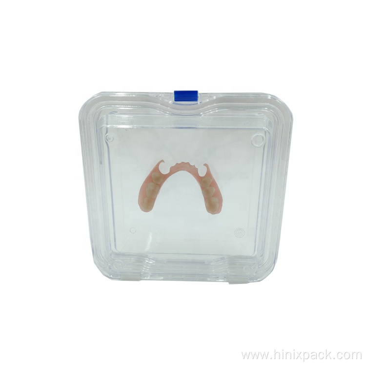 13x13x5cm Elastic Film Transparent Denture Box with Membrane