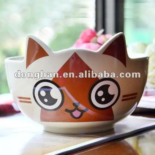 Good quality porcelain cat bowl,cartoon ceramic bowl,cat bowl,animal bowl