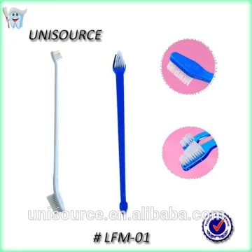 Long handle double heads toothbrush for pets