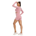 Polyester Spandex Jacquard Seamless Women's Yoga Wear